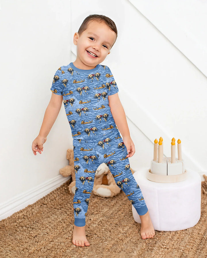 Zweiteiliges, kurzärmliges Pyjama-Set mit Marienkäfern