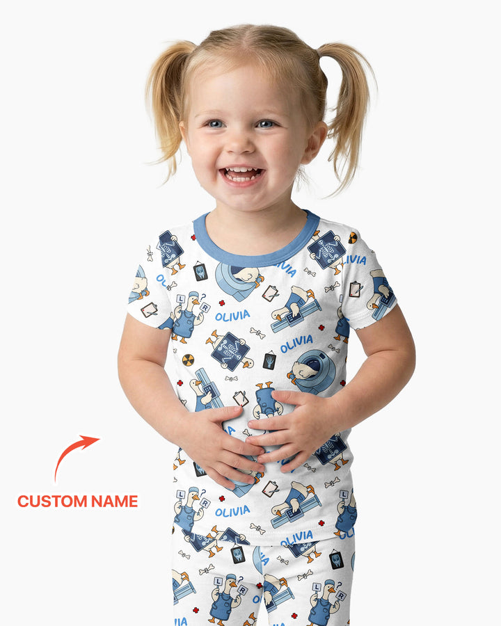 Zweiteiliges, kurzärmliges Pyjama-Set mit Marienkäfern