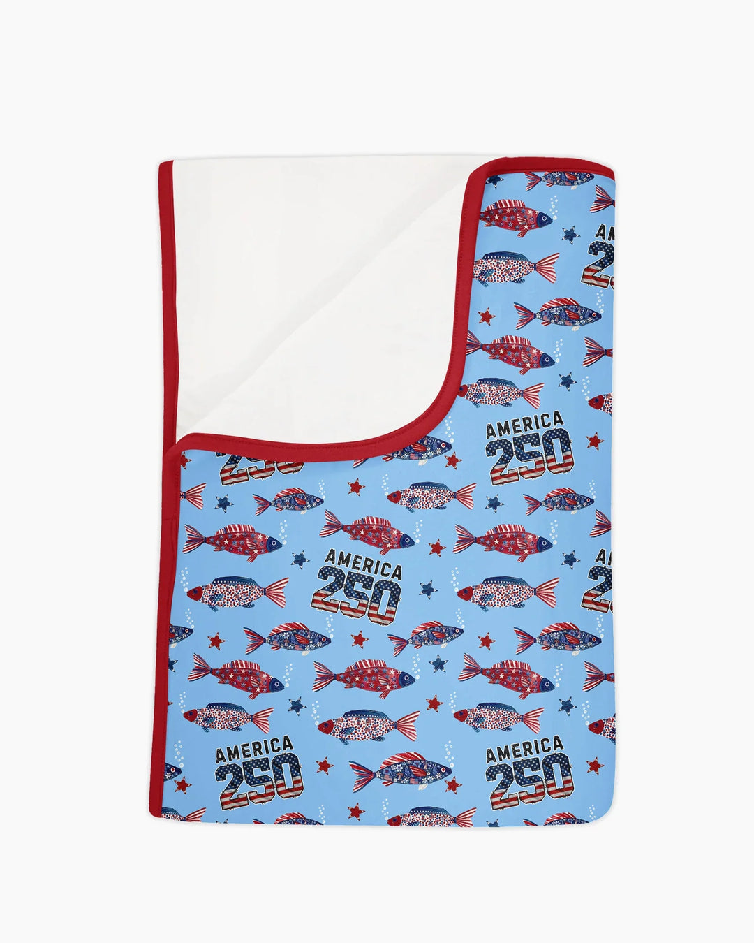 Stars and Stripes Fish Bamboo Blanket