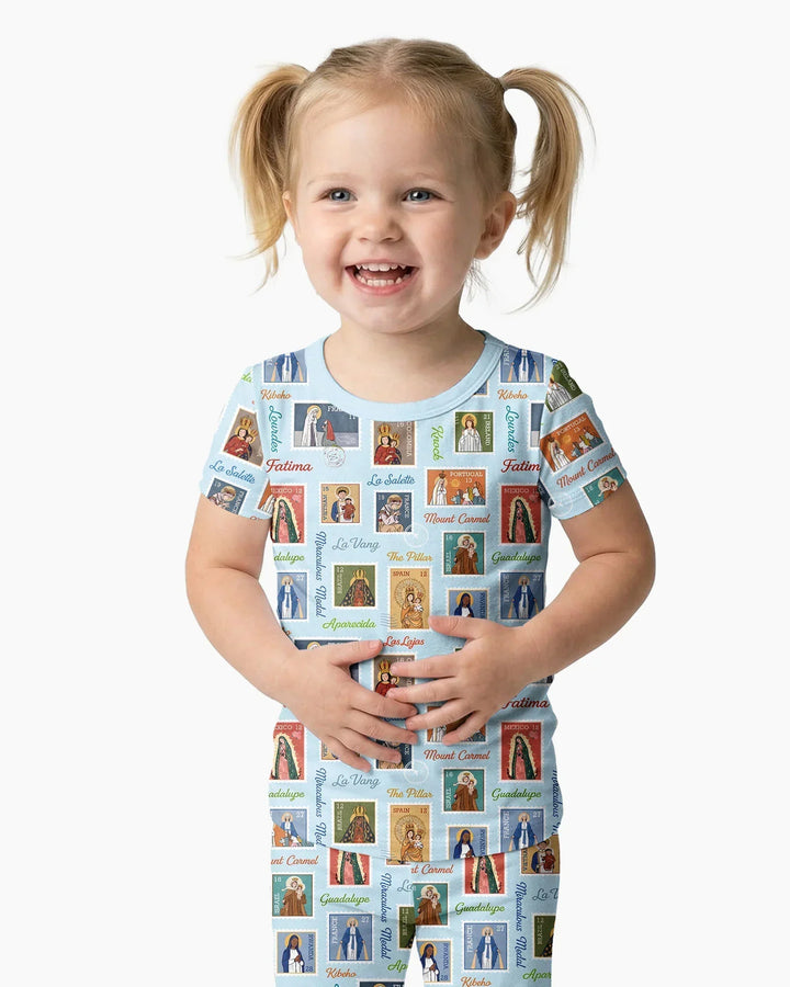 Our Lady, Around the World Bamboo Two Piece Short Sleeve Pajama Set