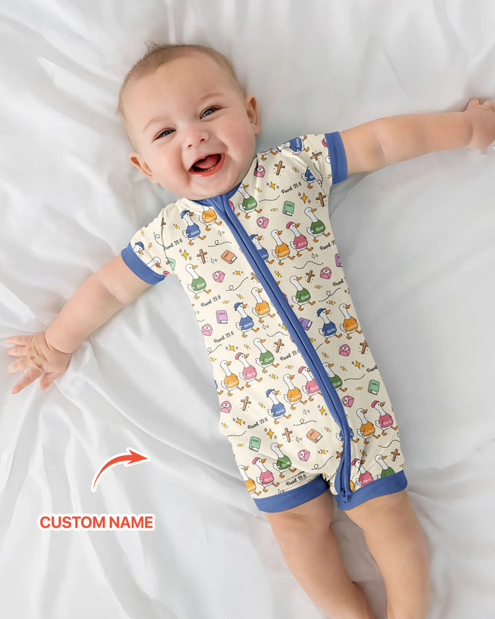 Psalm 23:6 Matching Family Bamboo Shorty Zippy