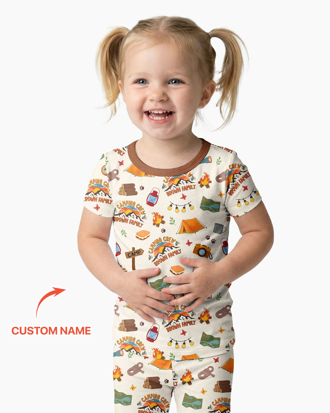 Zweiteiliges, kurzärmliges Pyjama-Set mit Marienkäfern