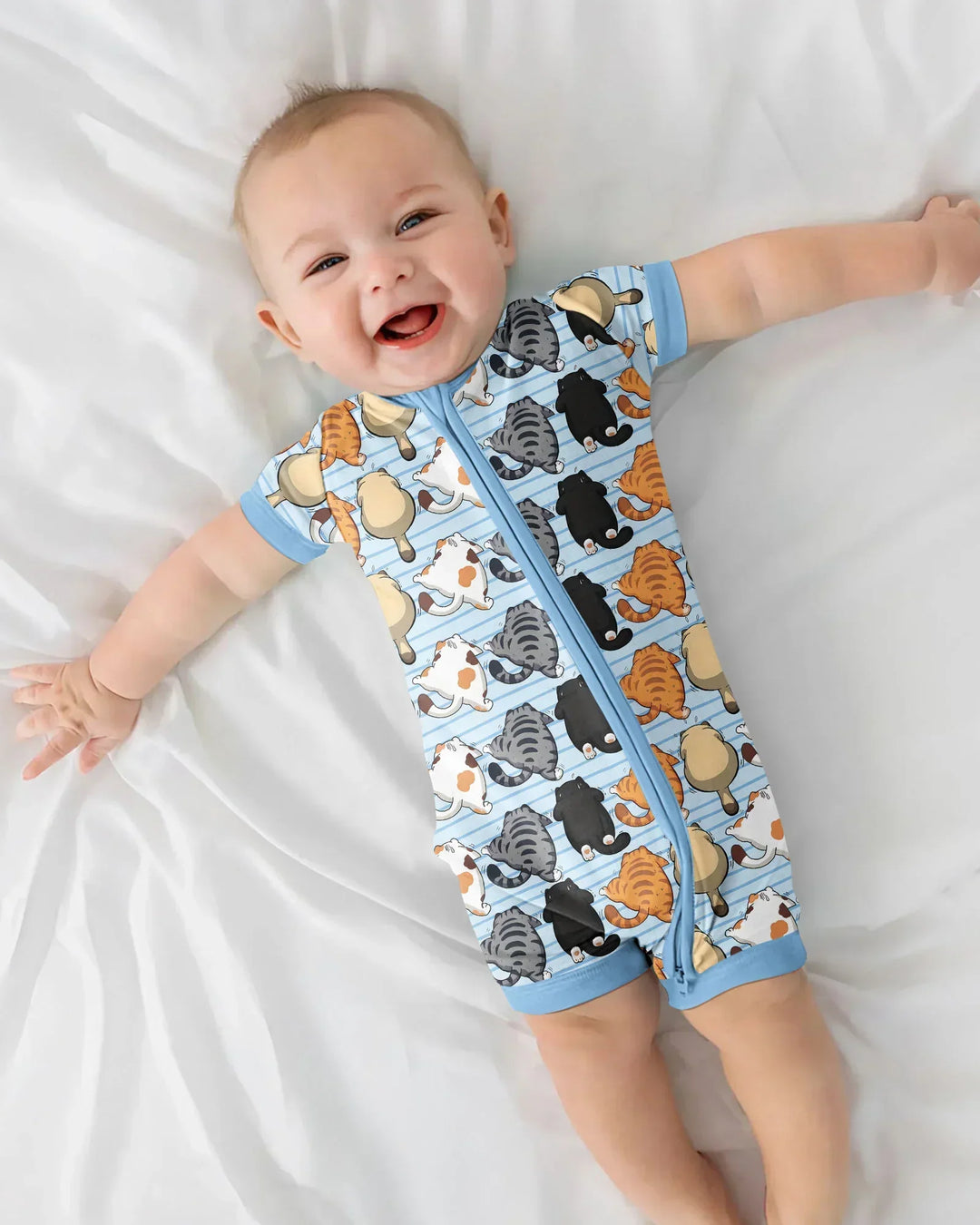 Funny Cat Butts Club Family Matching Bamboo Shorty Zippy