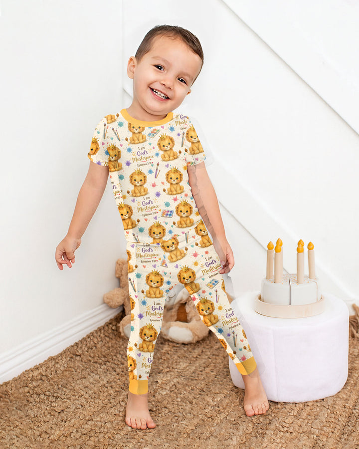 I Am God's Masterpiece Two Piece Short Sleeve Pajama Set