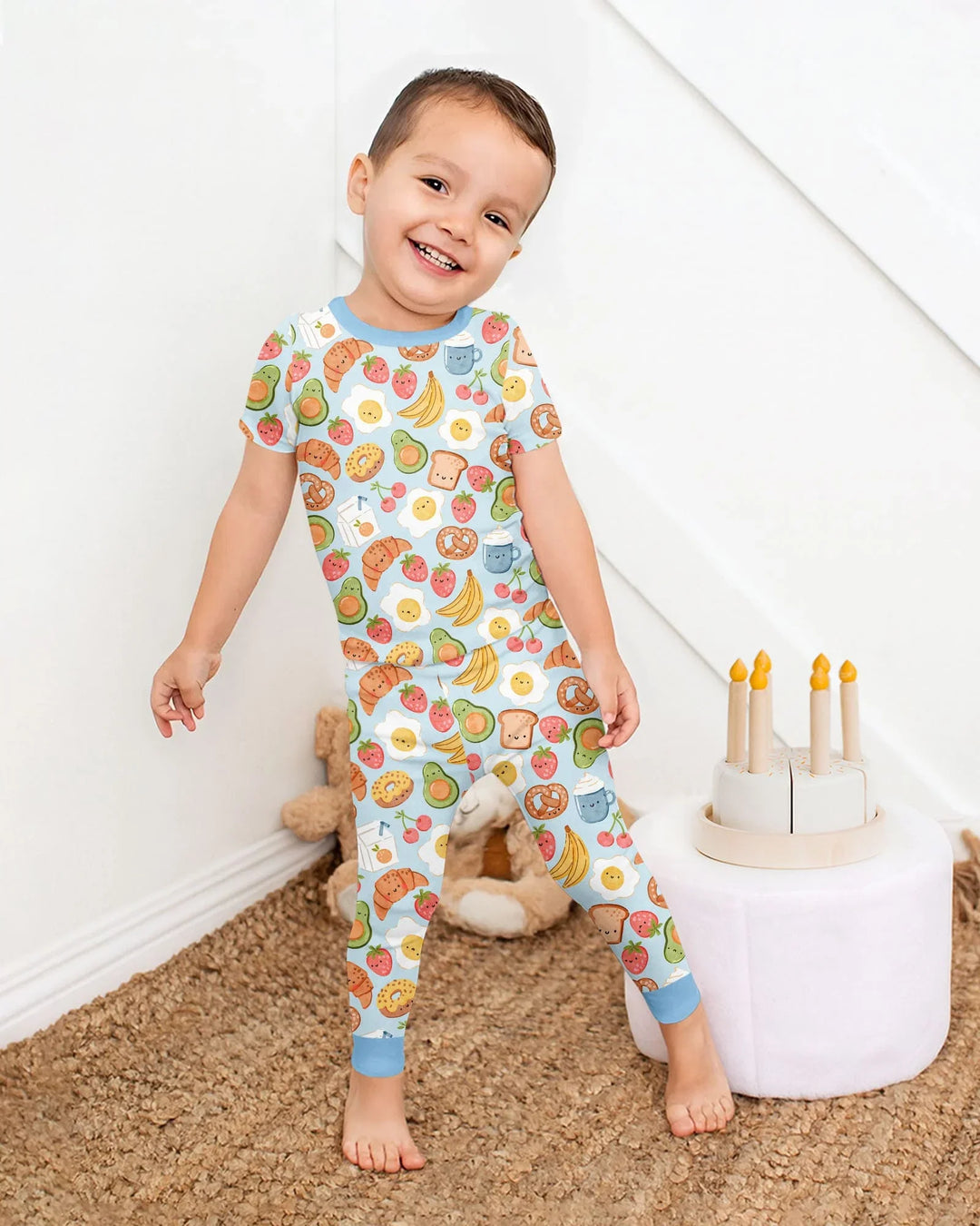 Zweiteiliges, kurzärmliges Pyjama-Set mit Marienkäfern