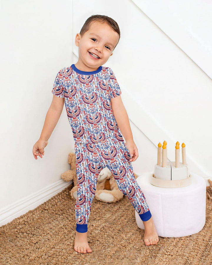 Patriotic Eagle Bamboo Two Piece Short Sleeve Pajama Set