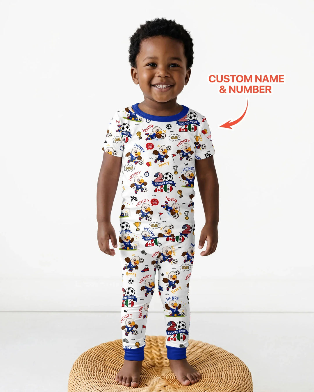 Zweiteiliges, kurzärmliges Pyjama-Set mit Marienkäfern