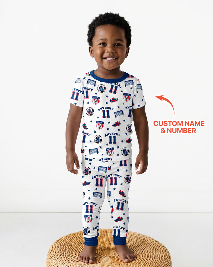 Zweiteiliges, kurzärmliges Pyjama-Set mit Marienkäfern