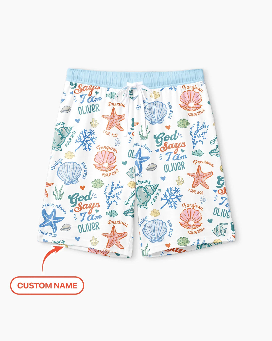 Coastal God Says I Am Custom Name Bamboo Men Short Sleeve Short Pajama Set