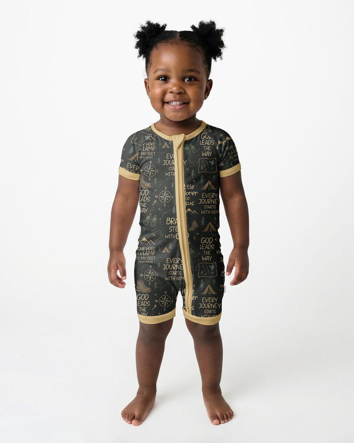 Little Explorer God Leads The Way Bamboo Shorty Zippy