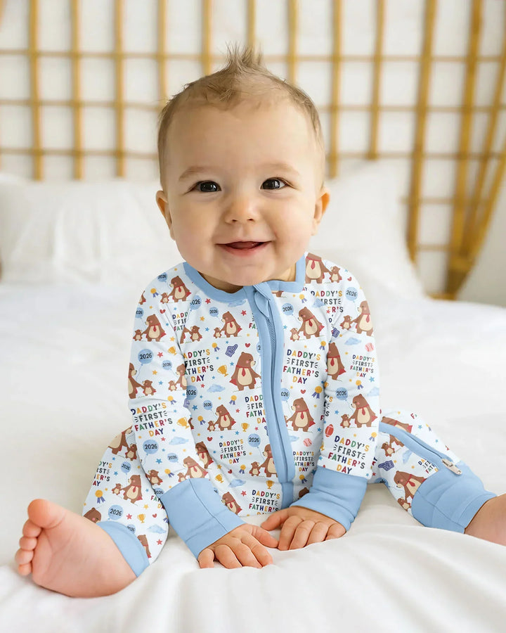 First Father's Day Daddy Bear Family Matching Bamboo Convertible Zippy