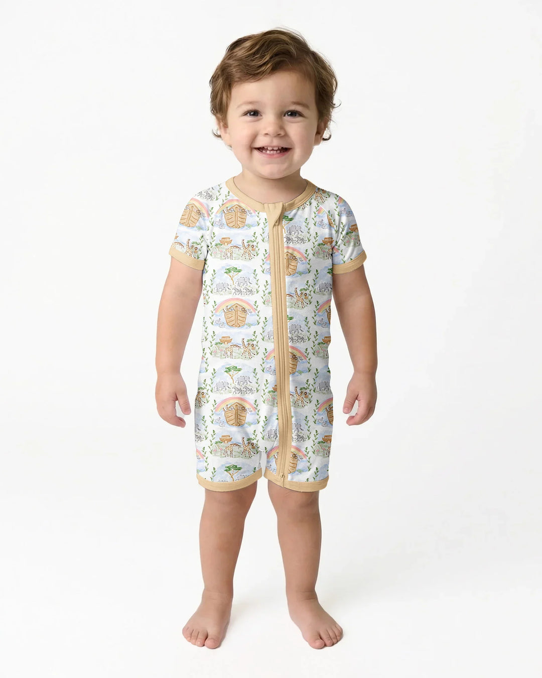 Noah And The Ark Bamboo Shorty Zippy