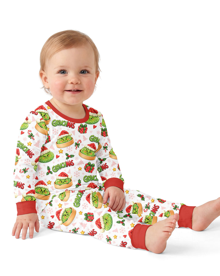Grinchmas Dumpling Bamboo Two Piece Long Sleeve Pajama Set