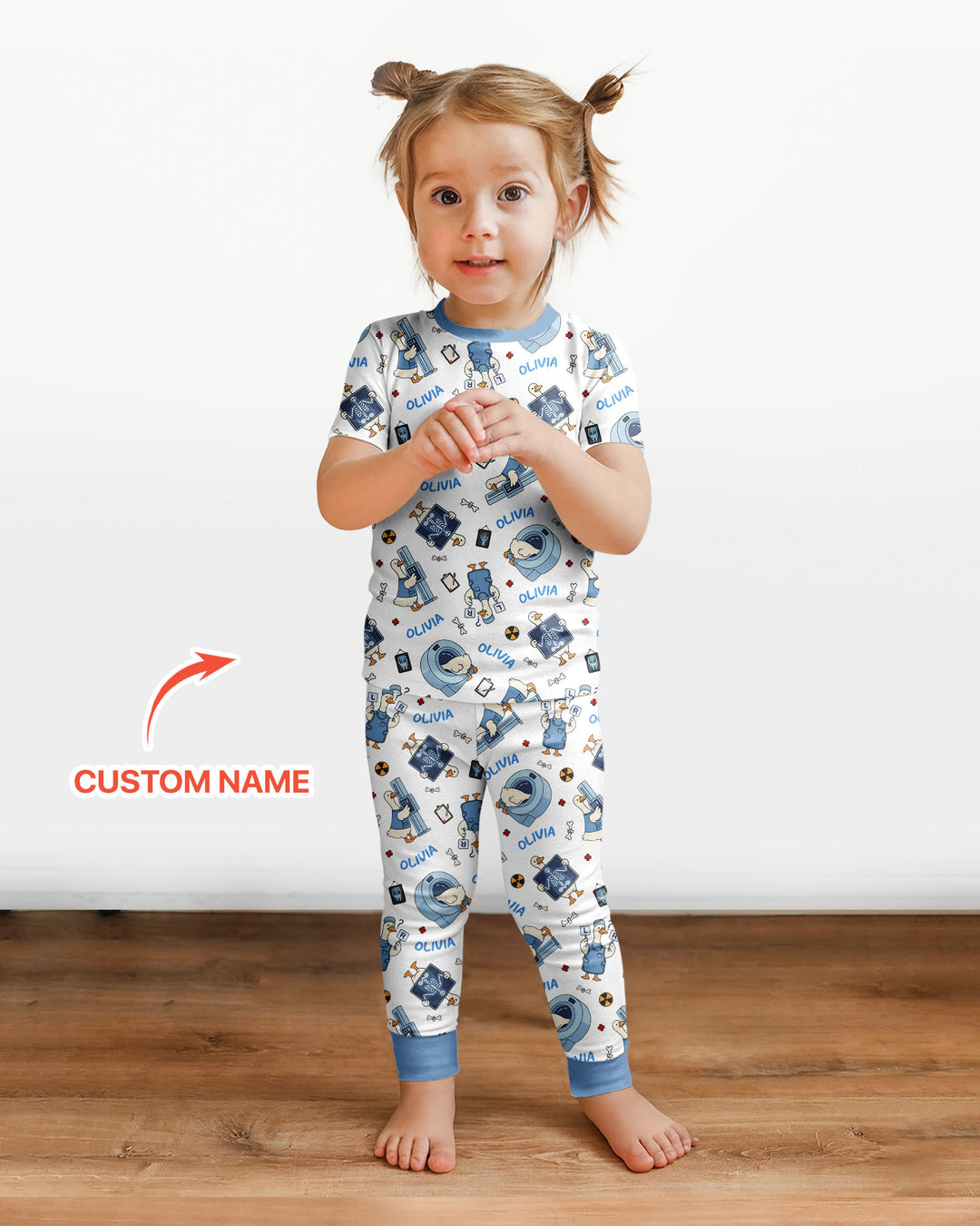 Zweiteiliges, kurzärmliges Pyjama-Set mit Marienkäfern