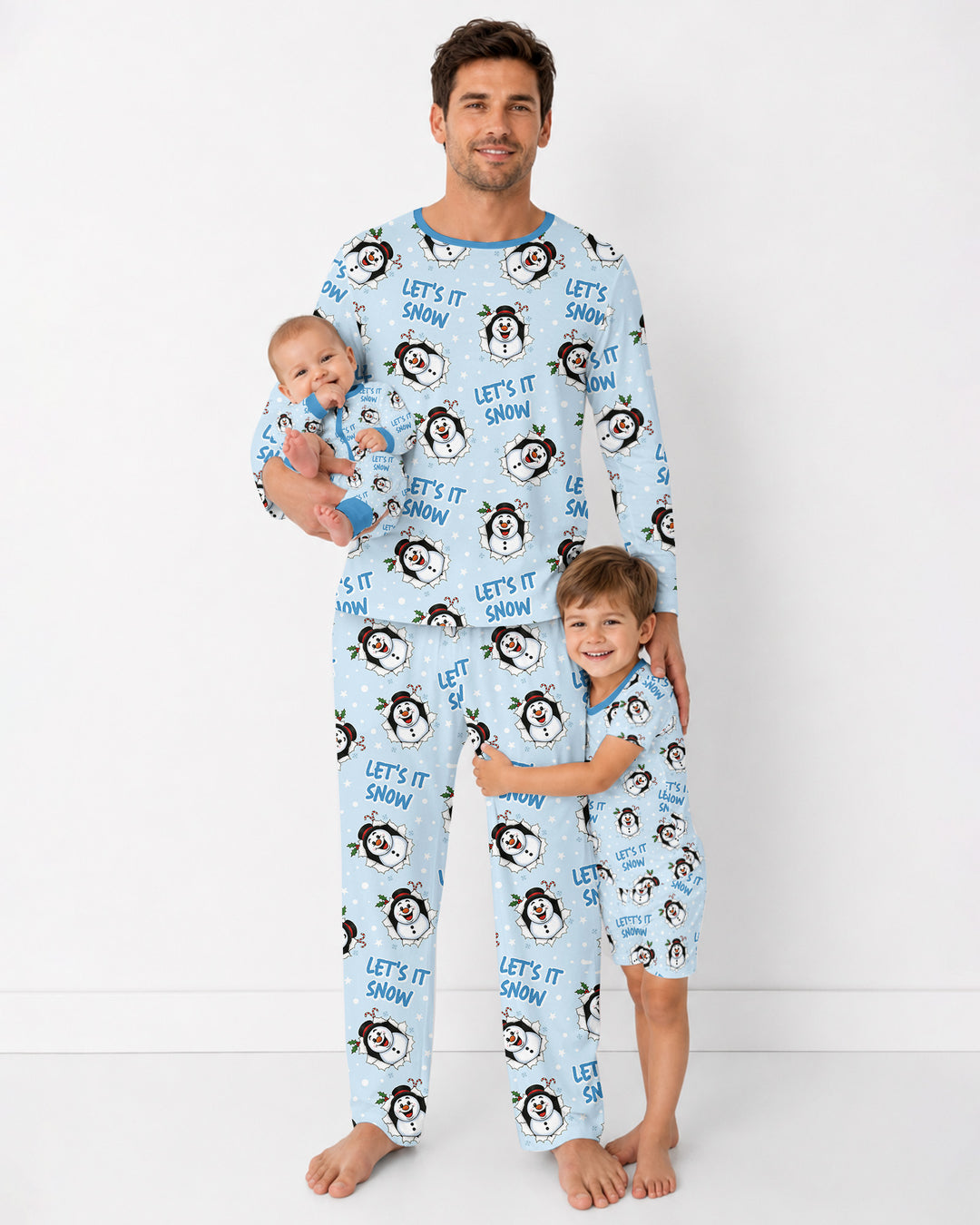 Funny Snowman Bamboo Men's Pajama Set