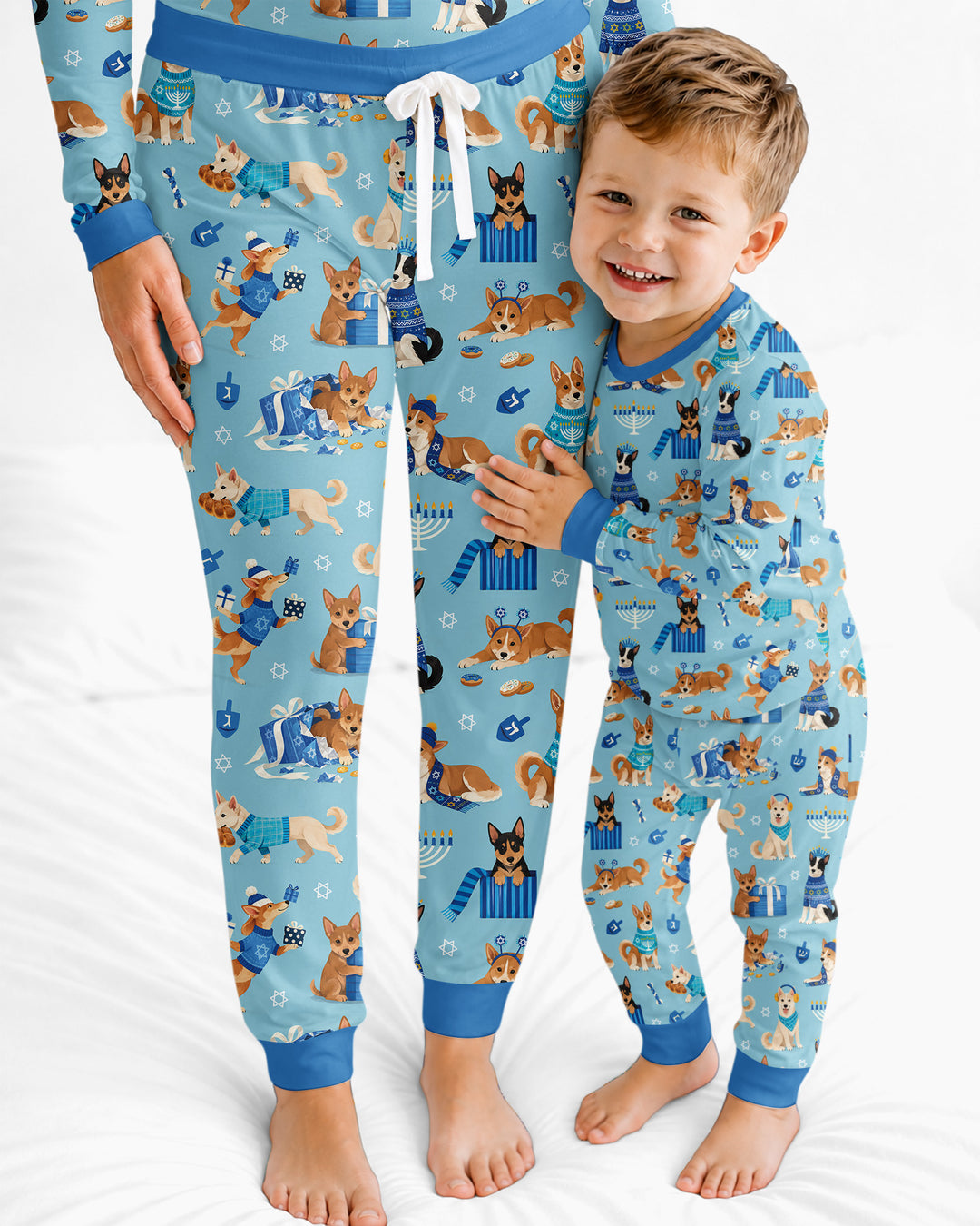 Hannukkah Protected by A Canaan Dog Bamboo Women Pajama Set