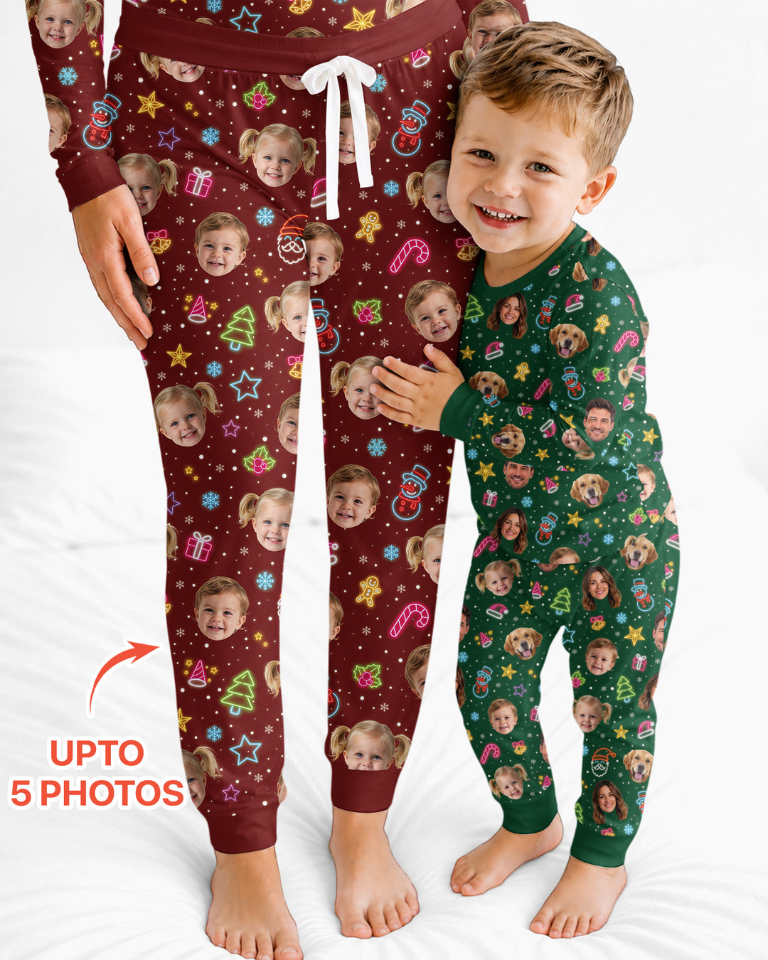 Christmas Faces Bamboo Women Pajama Set