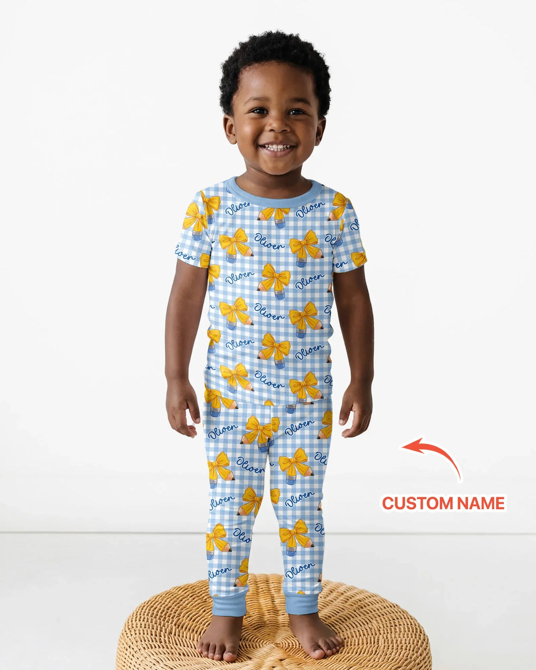 Coquette Back To School Bamboo Two Piece Short Sleeve Pajama Set