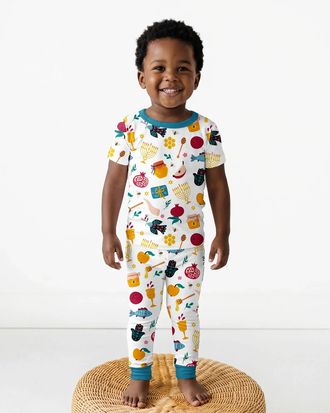 Shanah Tovah Party Bamboo Two Piece Short Sleeve Pajama Set