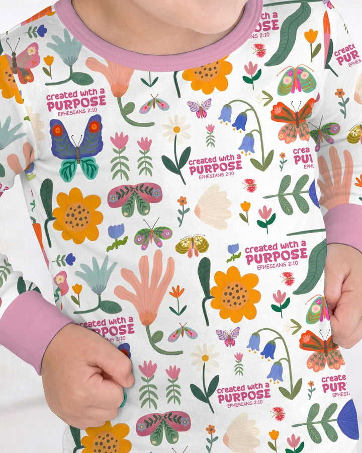 Created With A Purpose Bamboo Two Piece Long Sleeve Pajama Set