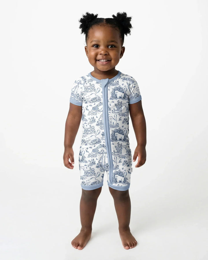 Toile Cats Bamboo Shorty Zippy