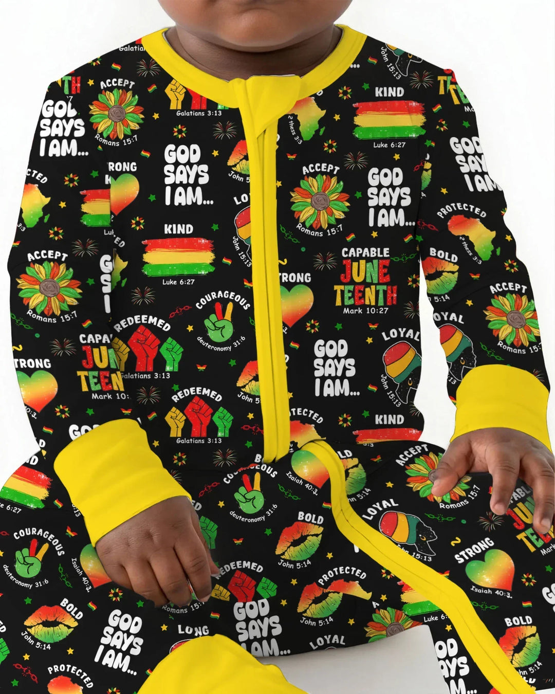 God Says I Am Juneteenth Blessings Bamboo Convertible Zippy