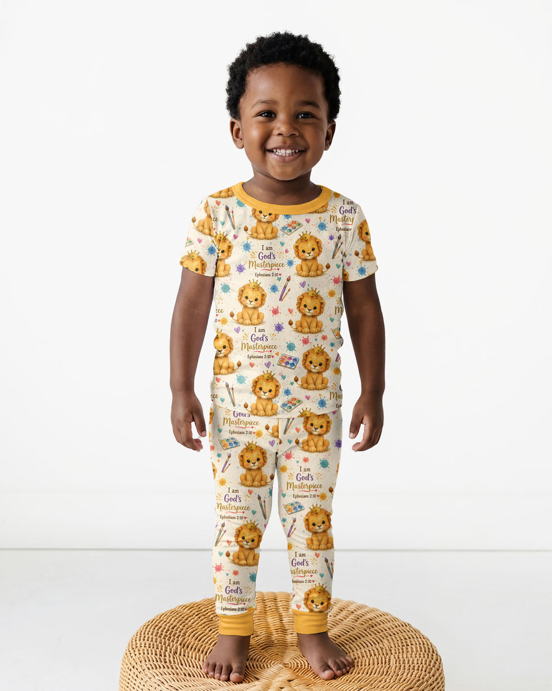 I Am God's Masterpiece Two Piece Short Sleeve Pajama Set