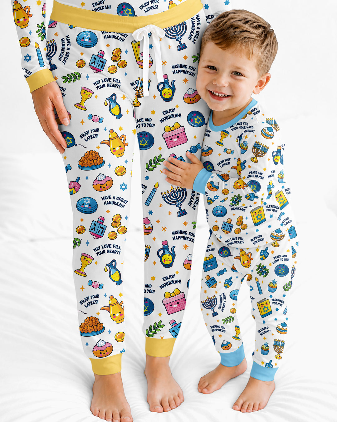 Kawaii Menorah Holiday Bamboo Women Pajama Set