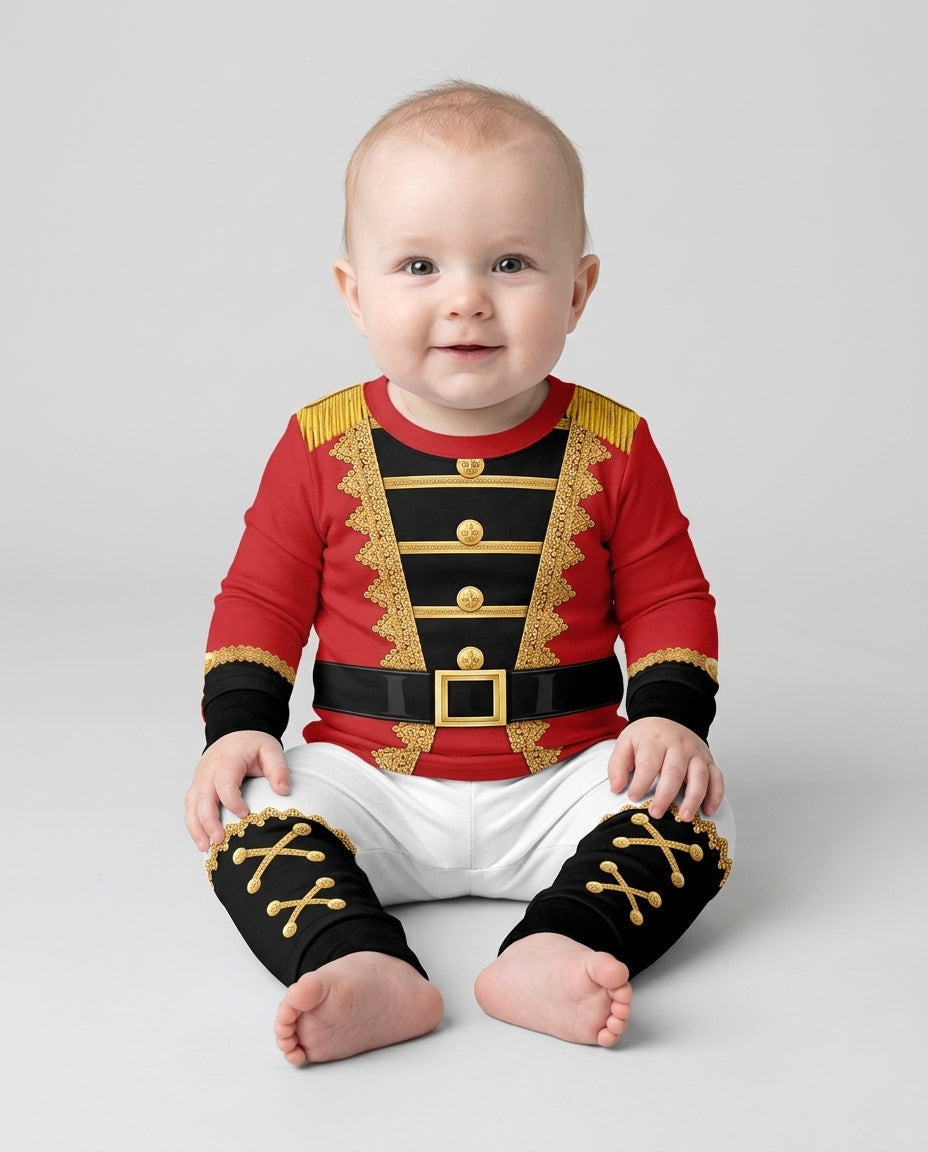 Nutcracker Soldier Bamboo Two Piece Long Sleeve Pajama Set