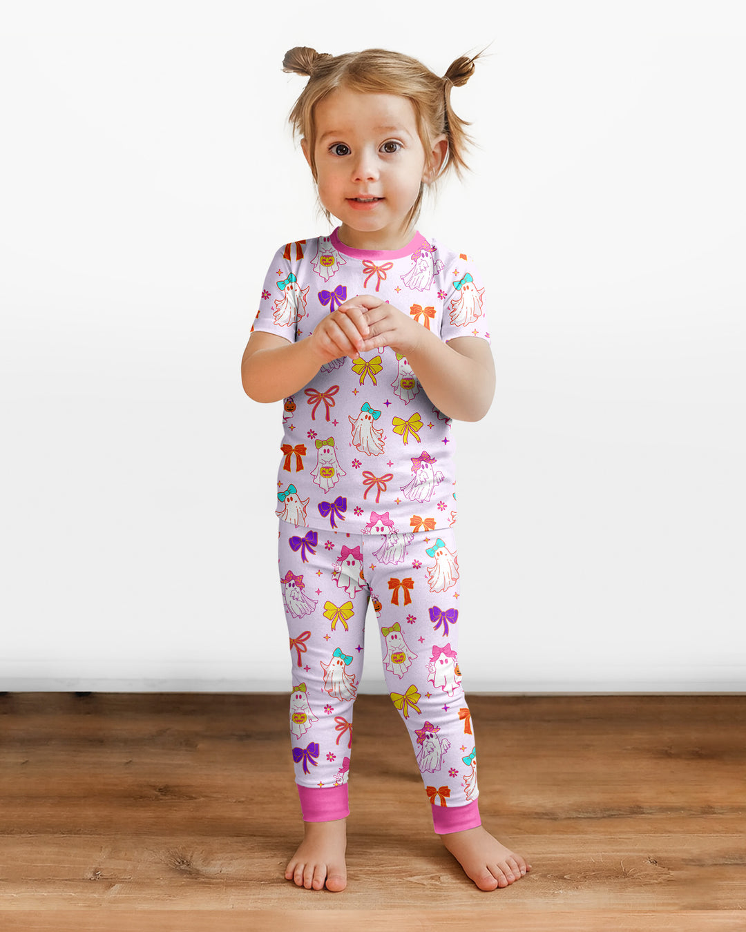Coquette Ghost & Bow Bamboo Two Piece Short Sleeve Pajama Set