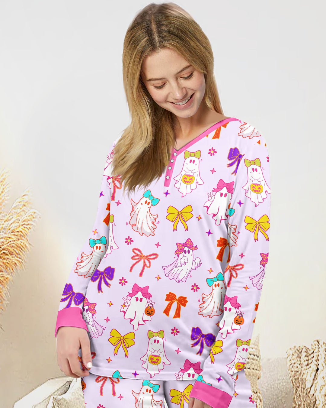 Coquette Ghost & Bow Bamboo Women Pajama Set