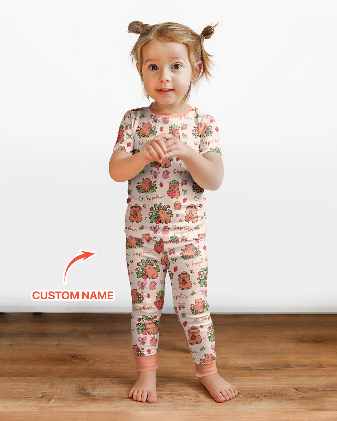 Zweiteiliges, kurzärmliges Pyjama-Set mit Marienkäfern