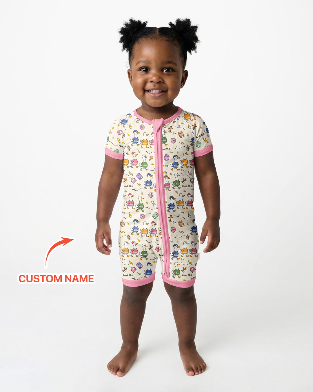 Psalm 23:6 Matching Family Bamboo Shorty Zippy