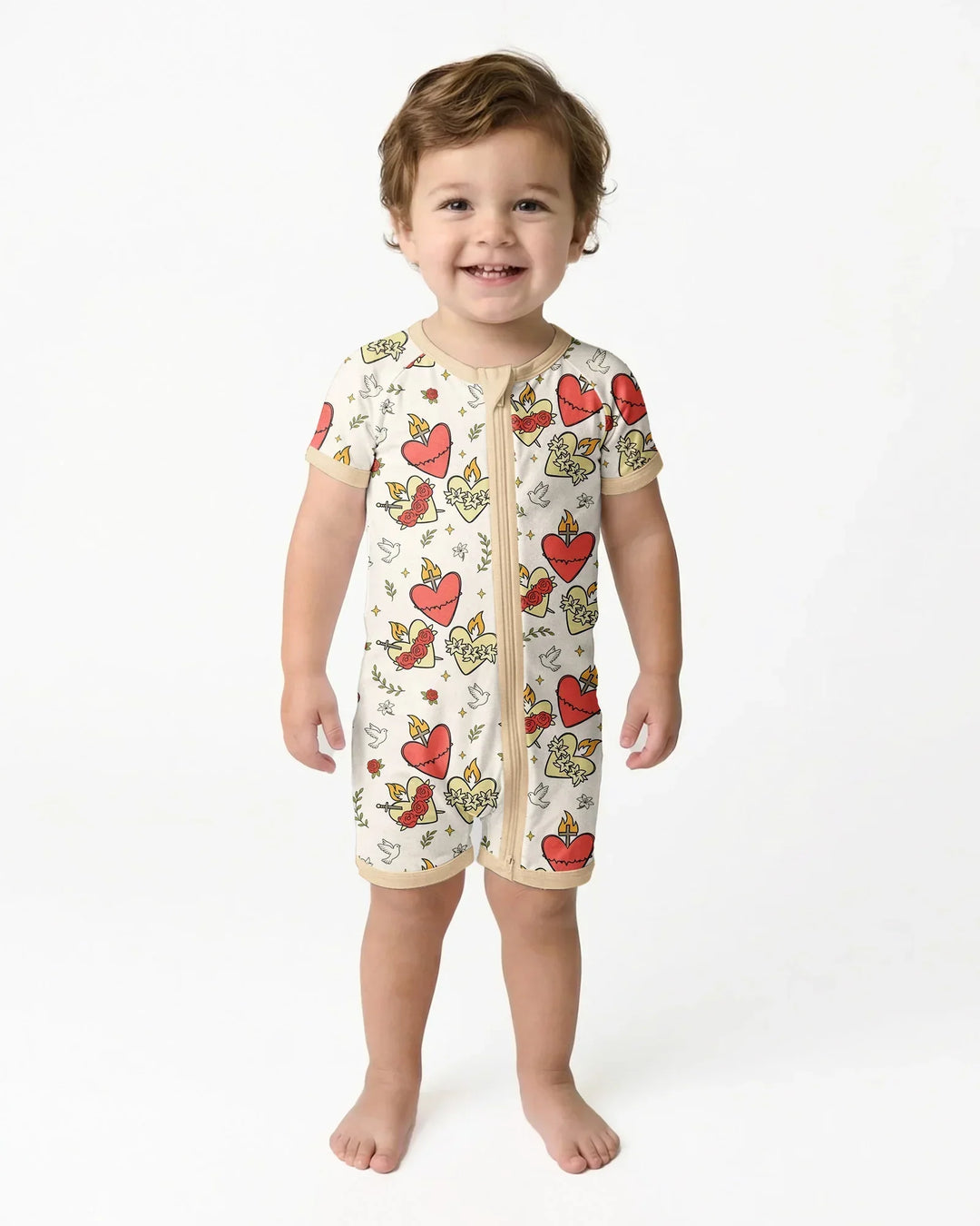 Three Sacred Hearts Bamboo Shorty Zippy
