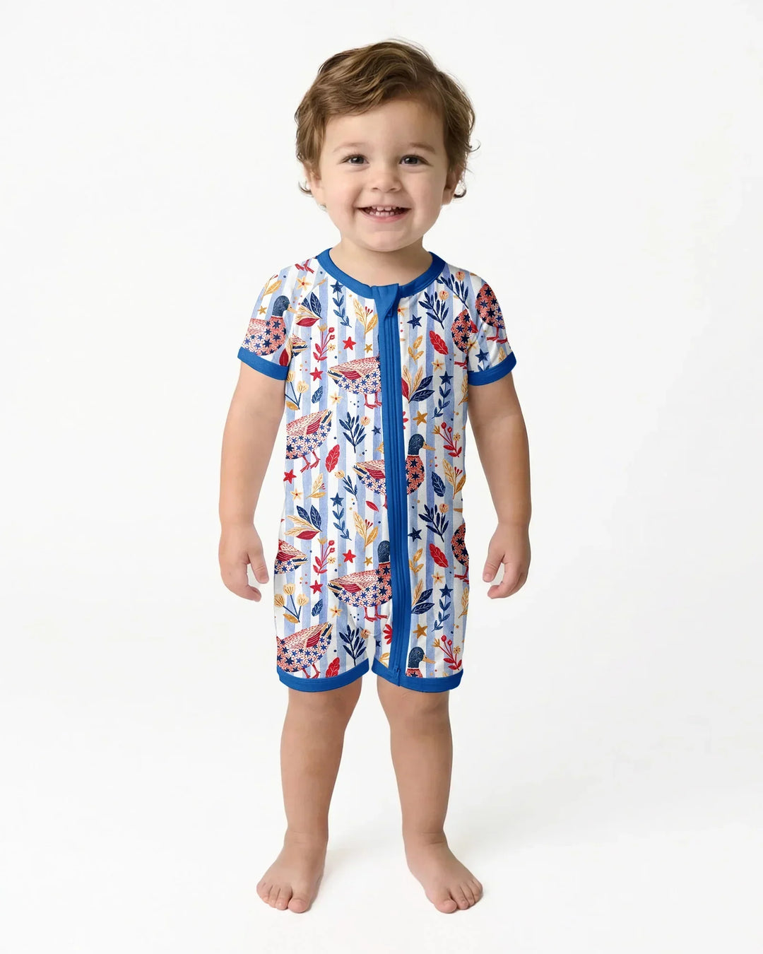 Patriotic Mallard Duck Bamboo Shorty Zippy