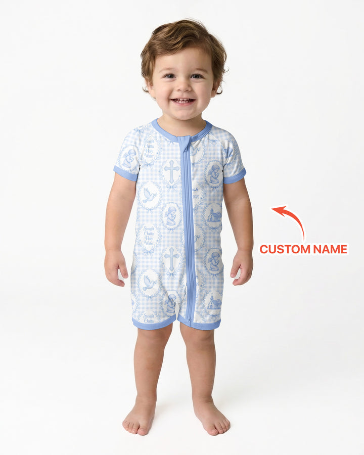 Custom Name Baptism Straight Outta Holy Water Bamboo Shorty Zippy