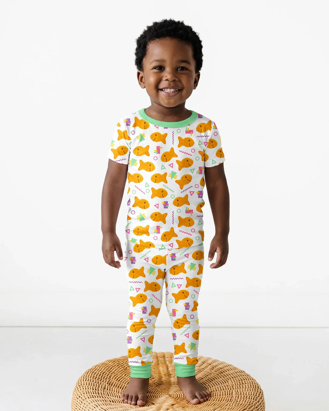 Conjunto de pijama de dos piezas de manga corta de bambú