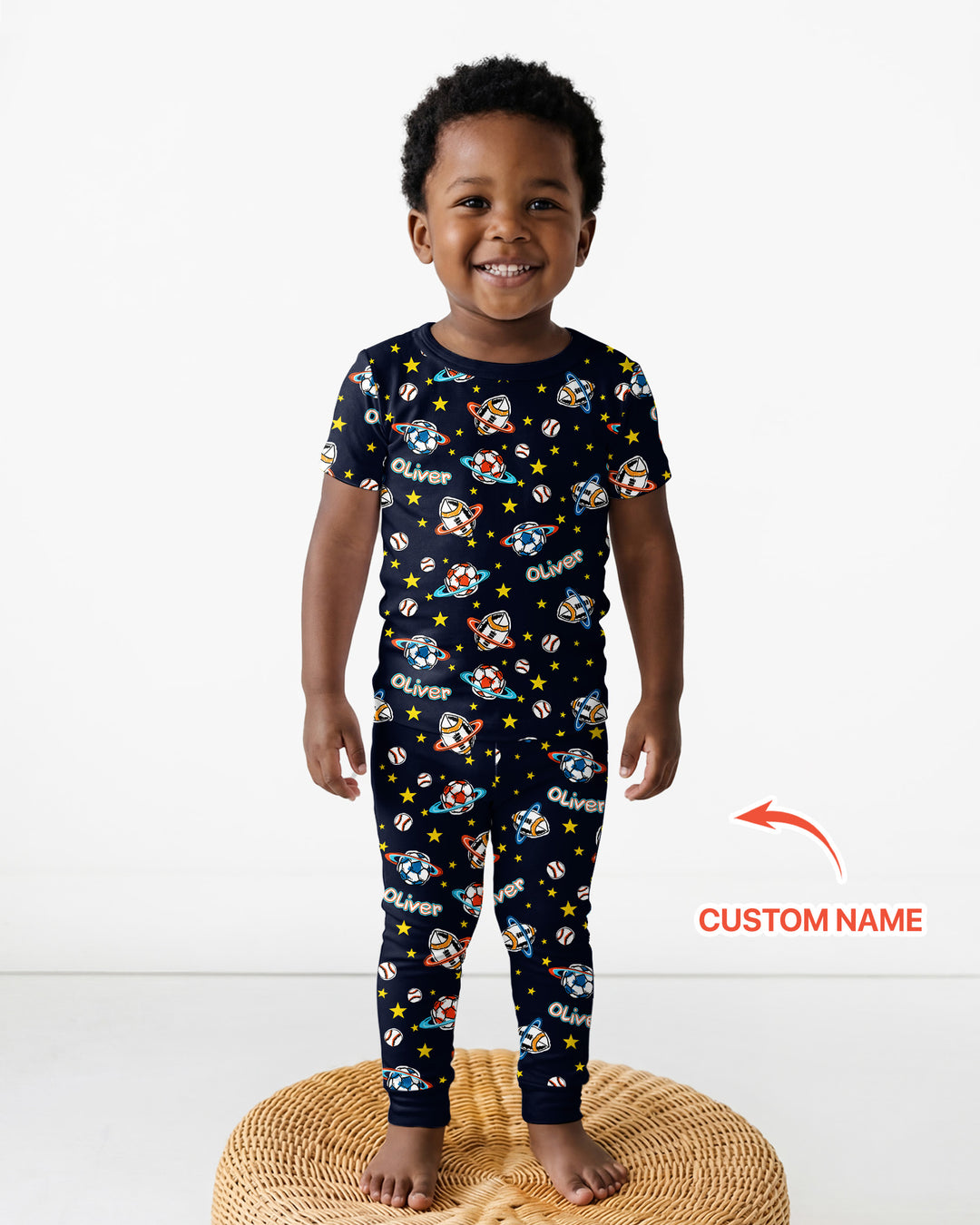 Zweiteiliges, kurzärmliges Pyjama-Set mit Marienkäfern