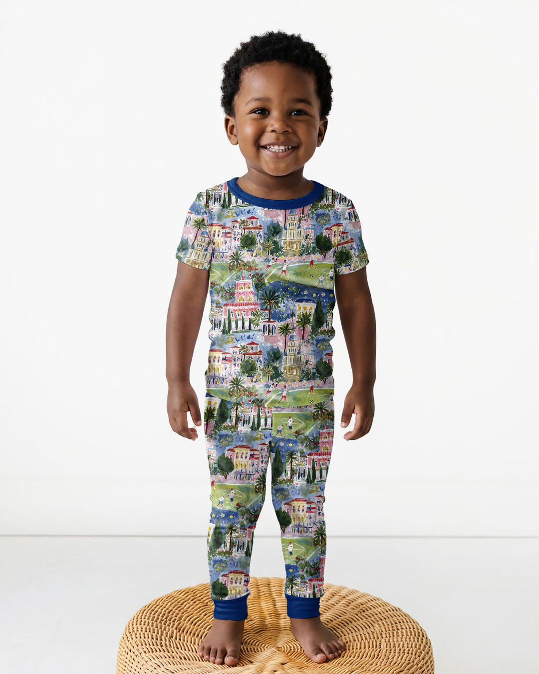 Zweiteiliges, kurzärmliges Pyjama-Set mit Marienkäfern