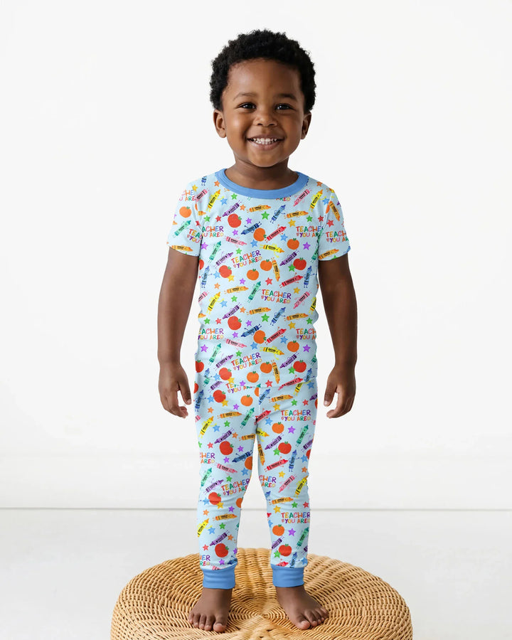 Teacher You Are Special Bamboo Two Piece Short Sleeve Pajama Set