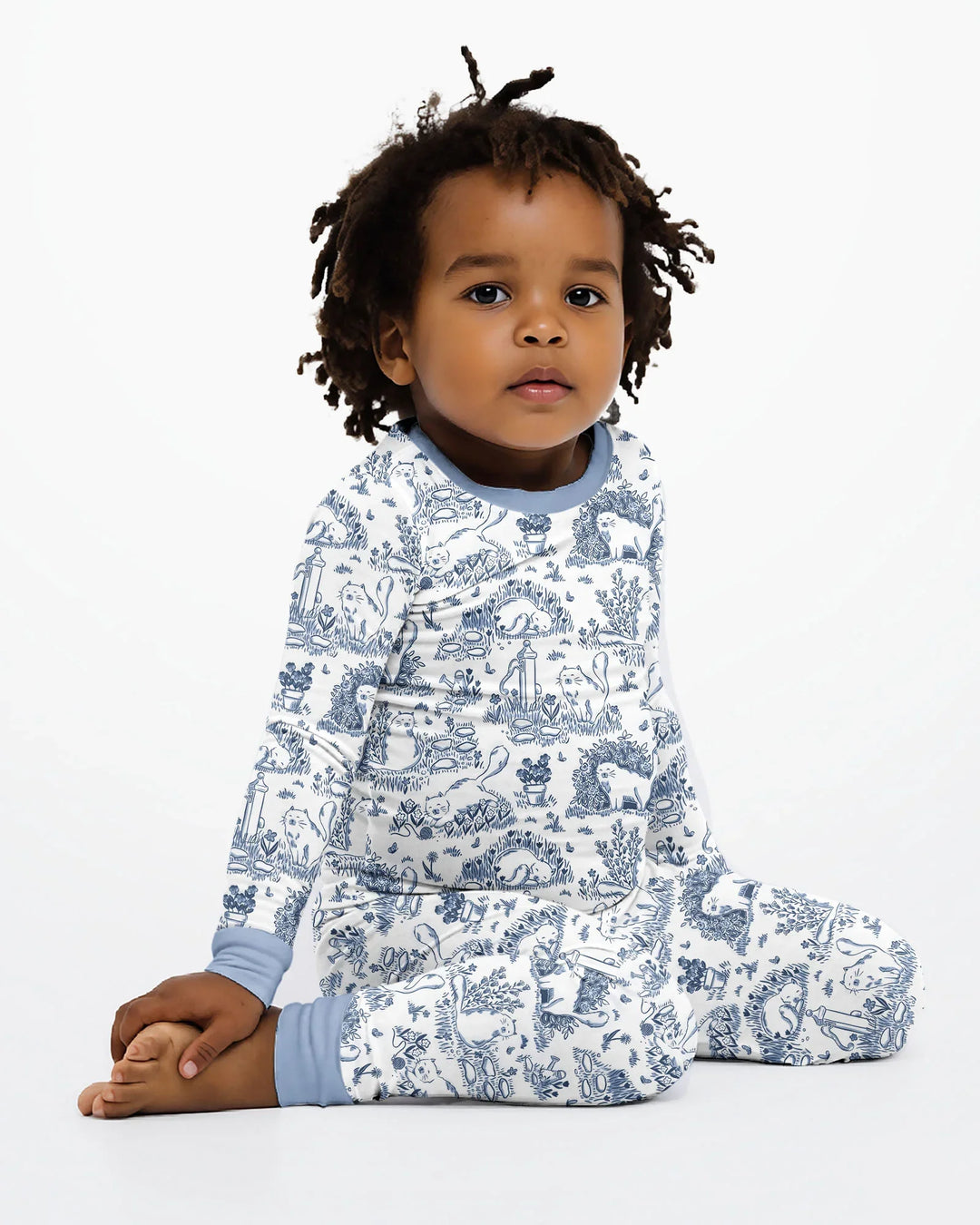 Conjunto de pijama de dos piezas de bambú de manga larga