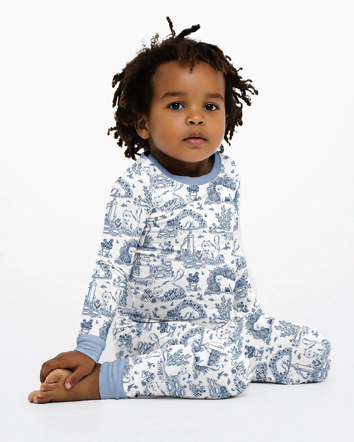 Conjunto de pijama de dos piezas de bambú de manga larga