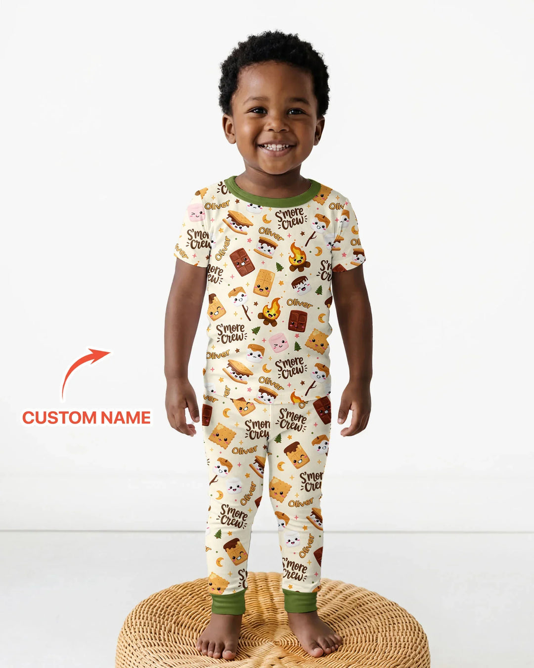 Zweiteiliges, kurzärmliges Pyjama-Set mit Marienkäfern