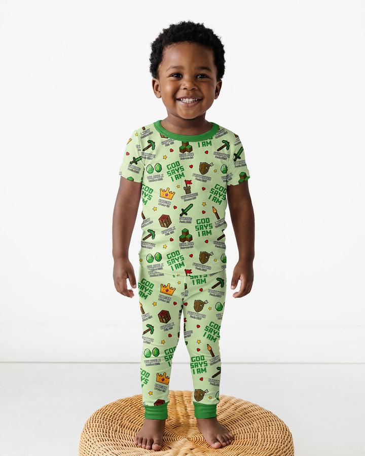 Christian Gamer Bamboo Two Piece Short Sleeve Pajama Set