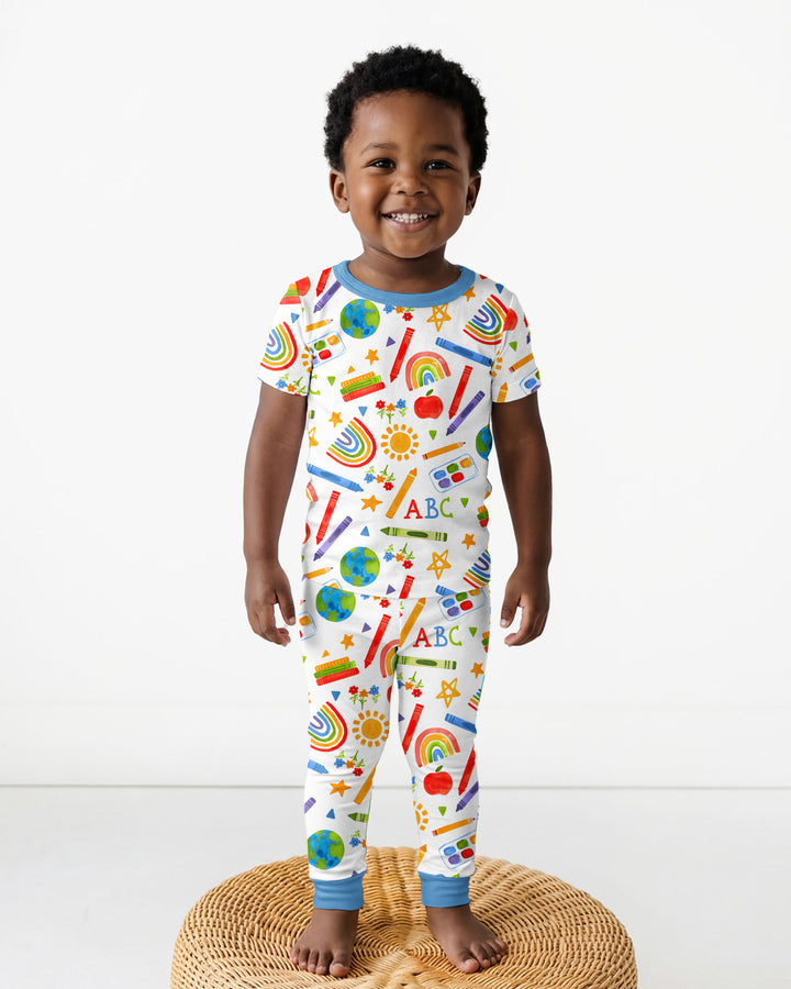 Zweiteiliges, kurzärmliges Pyjama-Set mit Marienkäfern