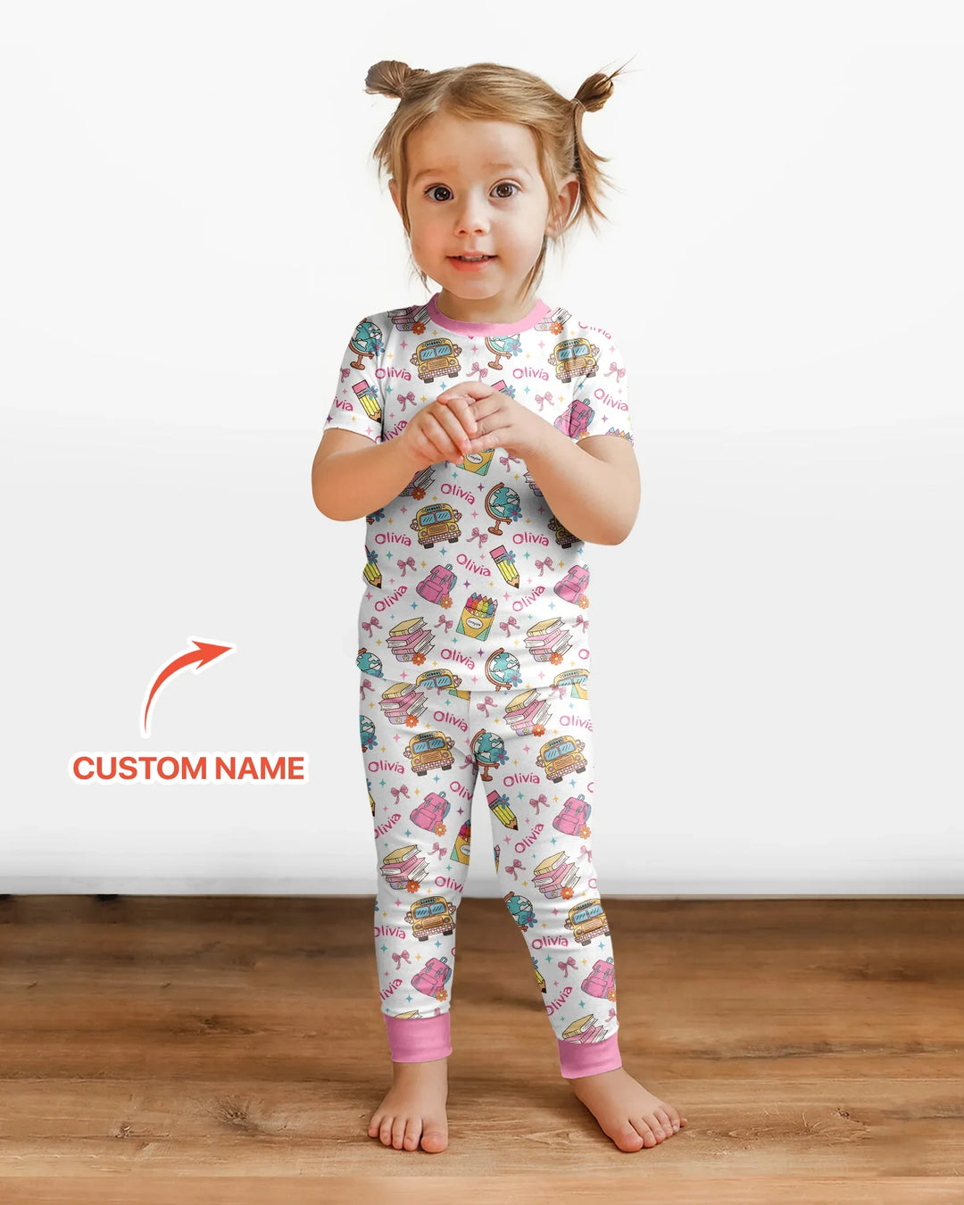 Zweiteiliges, kurzärmliges Pyjama-Set mit Marienkäfern