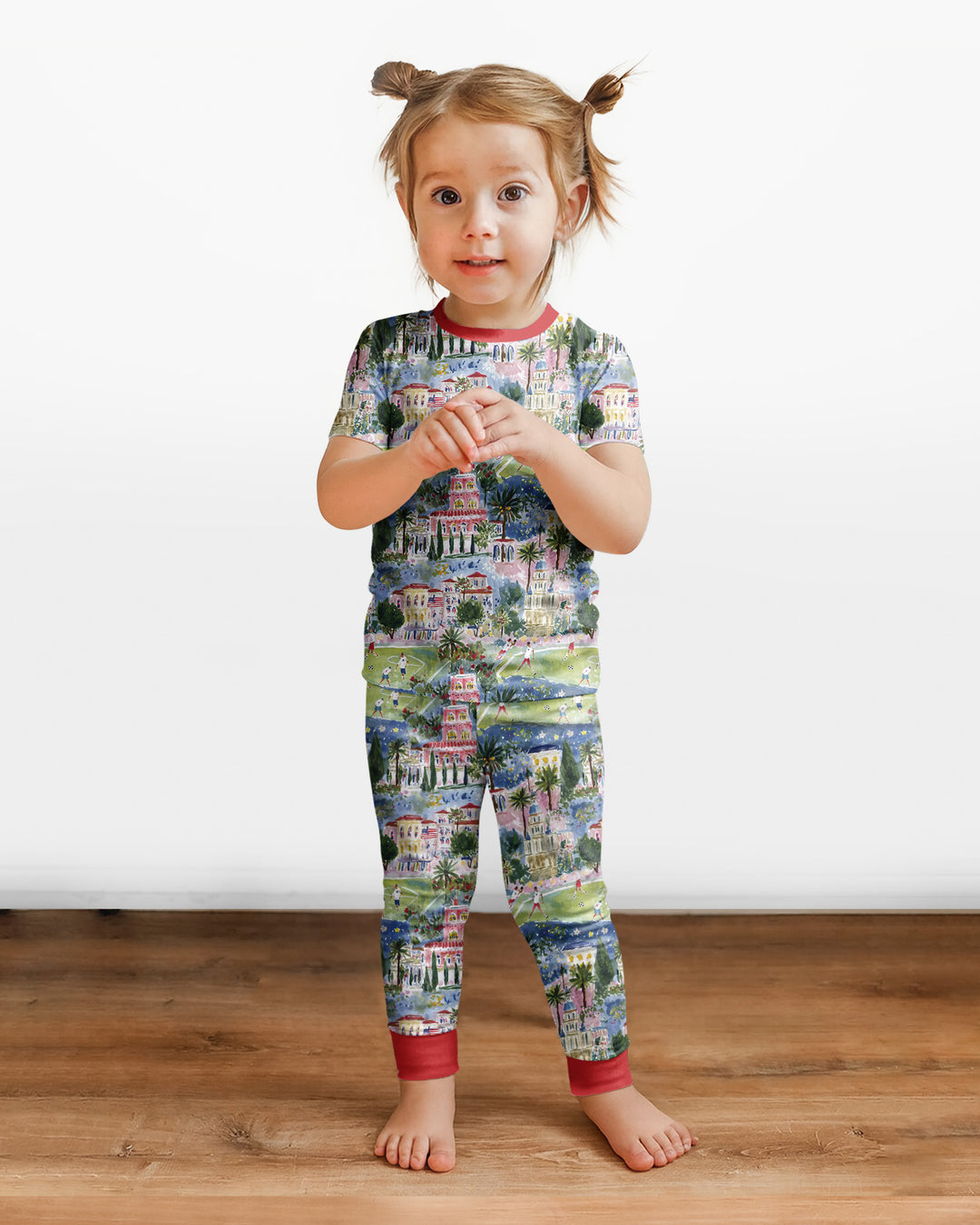 Zweiteiliges, kurzärmliges Pyjama-Set mit Marienkäfern