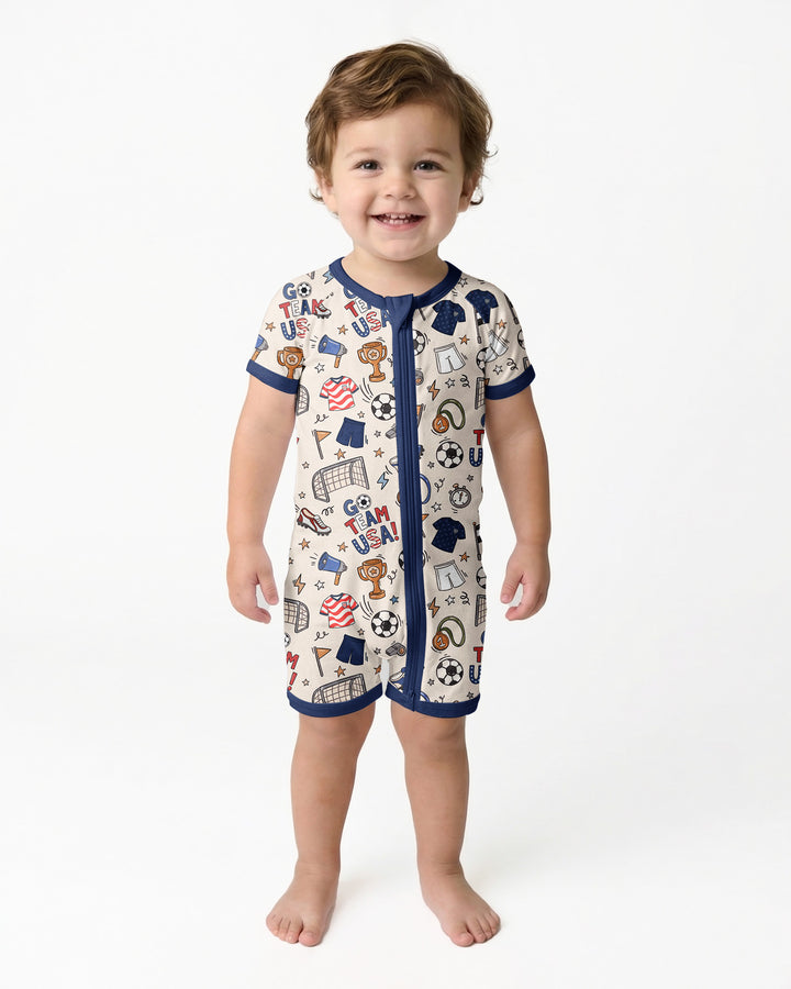 Soccer Go Team USA Bamboo Shorty Zippy