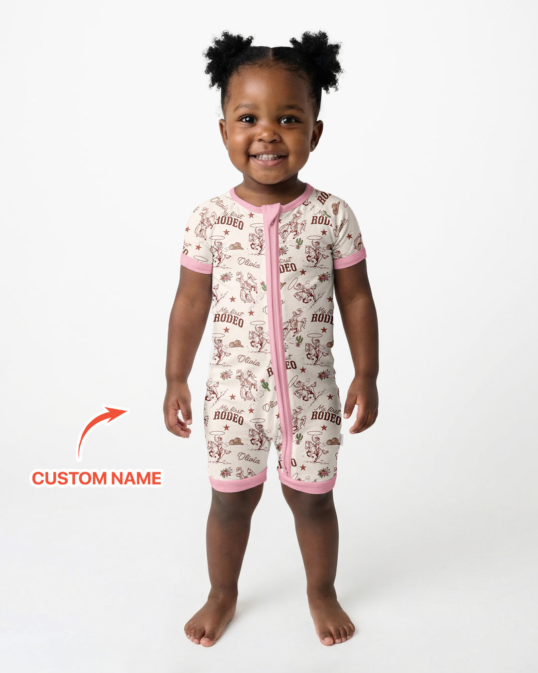 Plantilla PERSONALIZADA de Bambú Pijama Corto con Cremallera