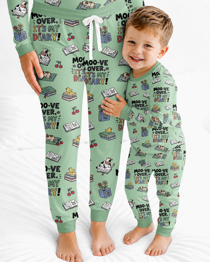 Moove Over Its My Diary Bamboo Women Pajama Set